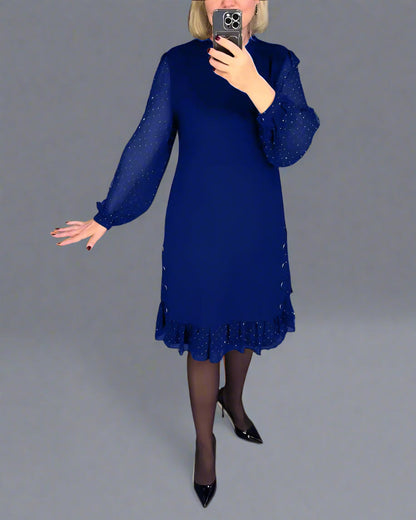 Swenthilda | Abito Elegante di Autunno con Corte Che Favorece la Figura