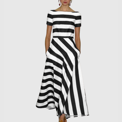 Madeline - Abito Maxi a righe con Spalle scoperte Vonda