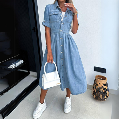 TAYLOR – ABITO DI DENIM CON BOTTONI