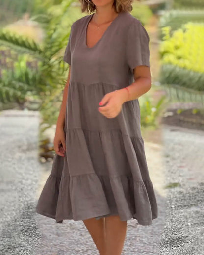 Samantha | Abito di Viento con Scollo a V e Tasche