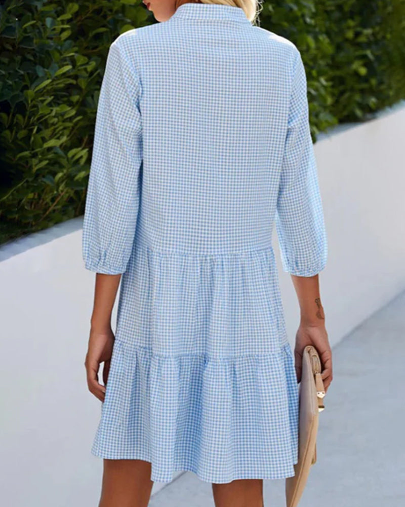 Hilda™ - Impresionante abito midi blu da donna