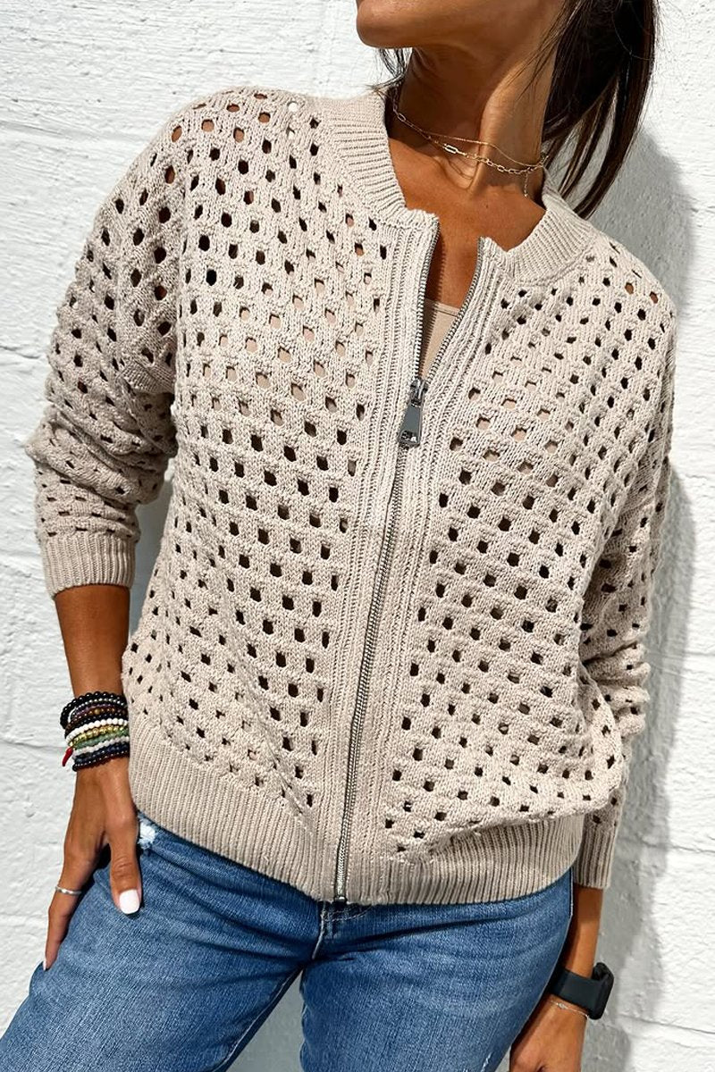Giacca in maglia con zip