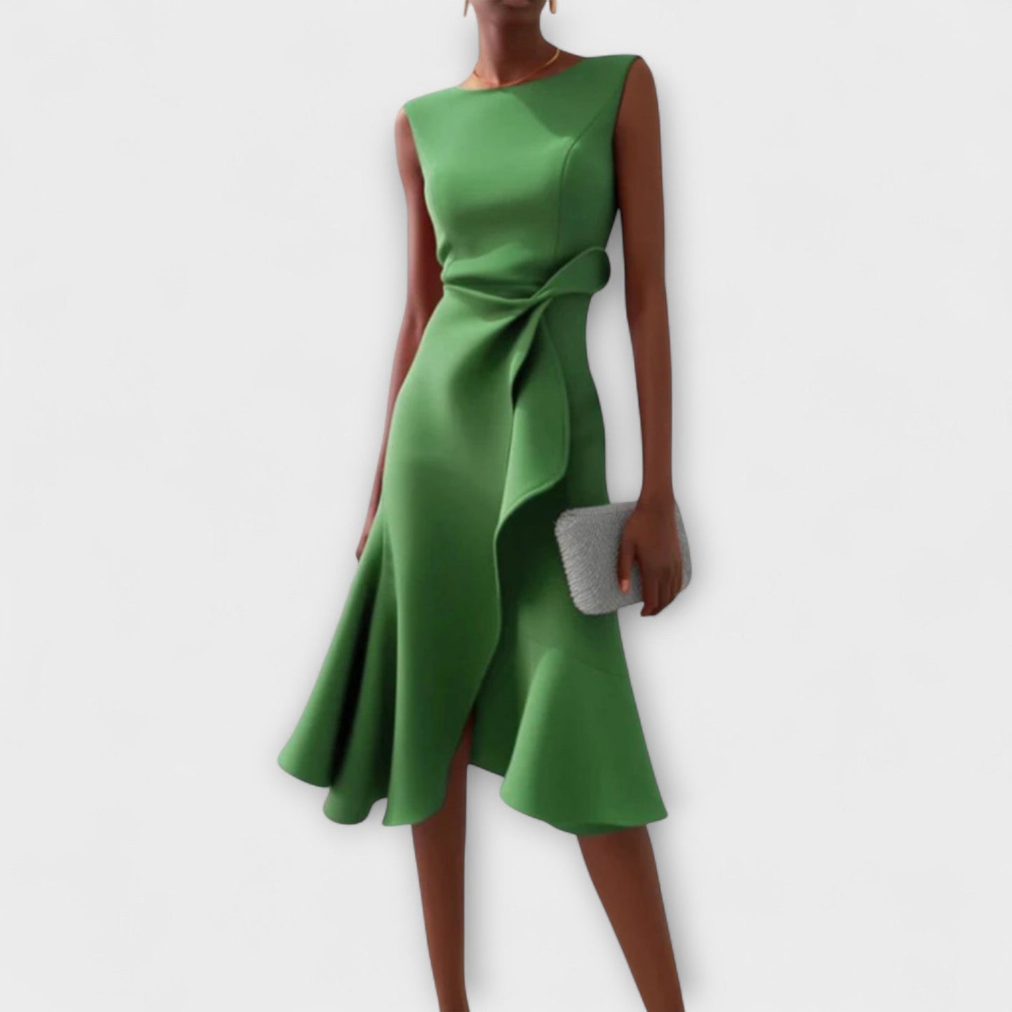 Juliette – Abito midi Asimmetrico con Drapé