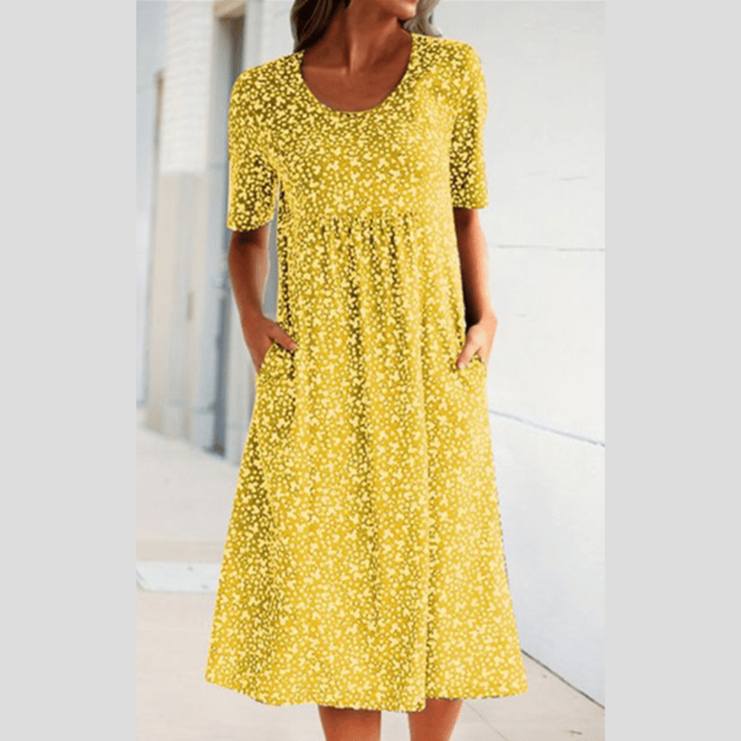 WINNY - ABITO MIDI CHIC CON STILE FLOREALE