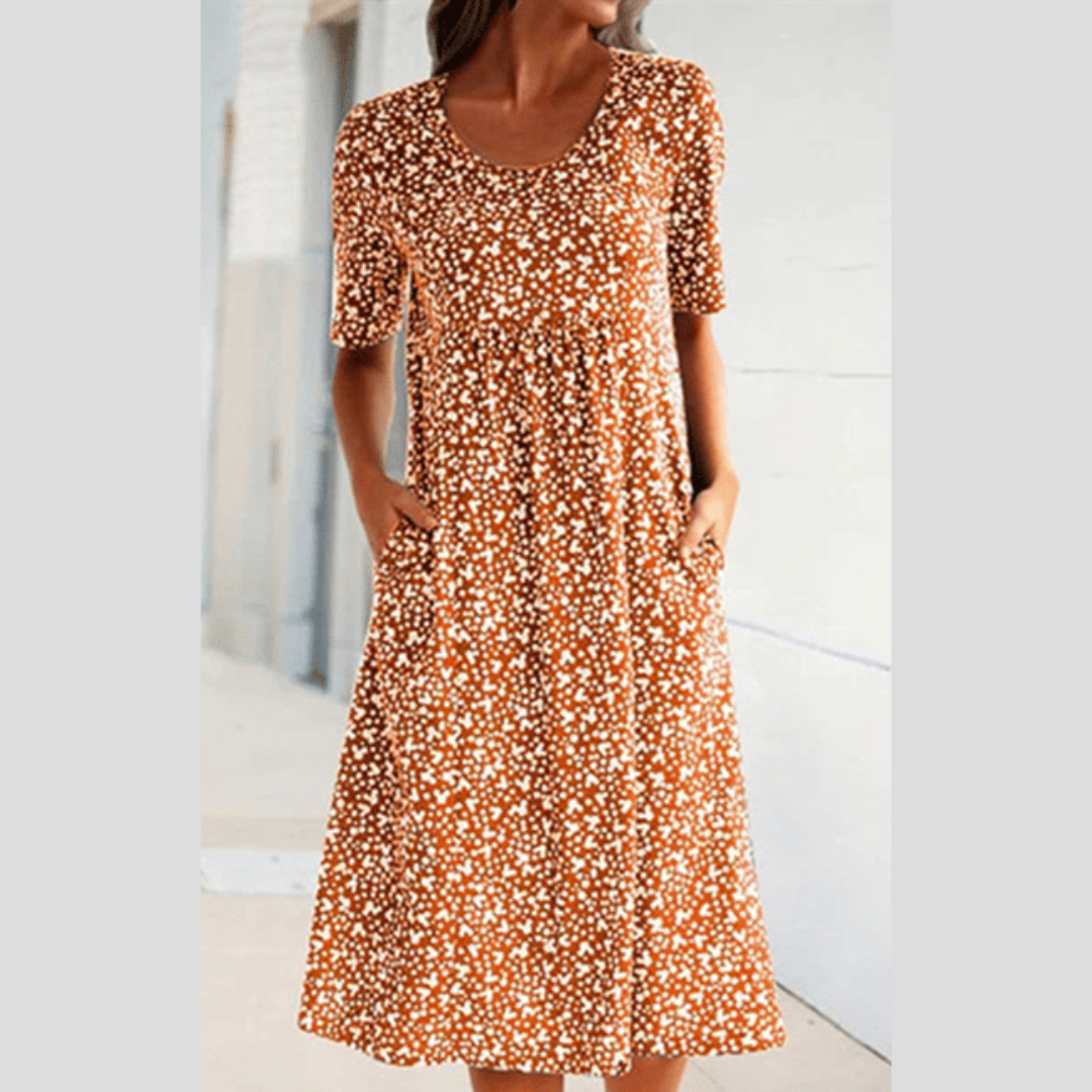 WINNY - ABITO MIDI CHIC CON STILE FLOREALE