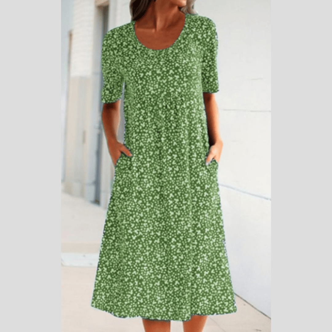 WINNY - ABITO MIDI CHIC CON STILE FLOREALE