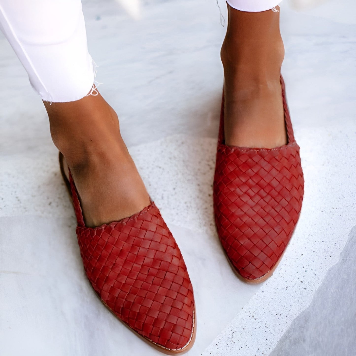 Whisper - Sandali eleganti in pelle trenzada per donna