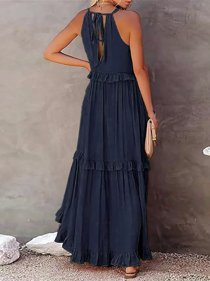 Mabel | Abito Maxi Ruffle Breeze