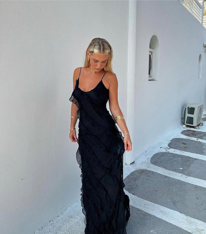 Zara - Abito maxi con volant