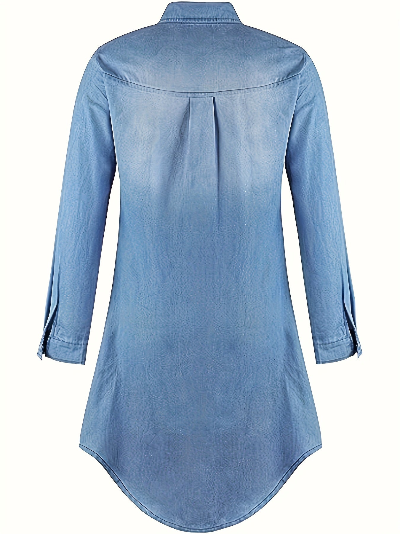 Tess | Abito Midi di Denim con Cierre di Bottone