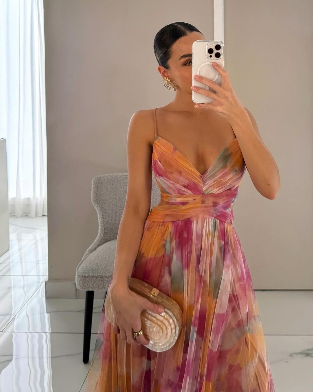 Jennifer | Abito maxi Floreale Elegante