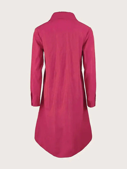 Vireya - Abito Midi con Collo di Camicia e Tasche