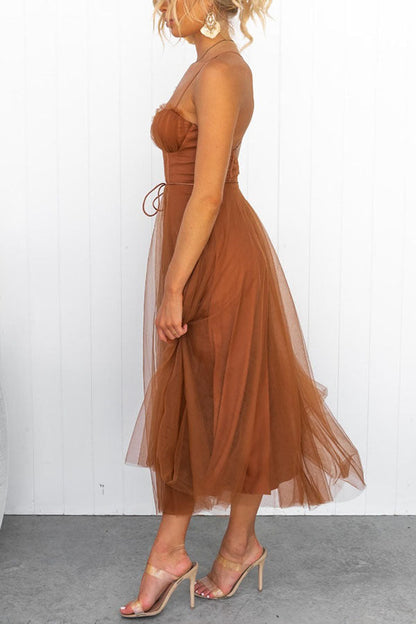 Abito lungo Elegante con Bustier - Abito da cerimonia Fluido