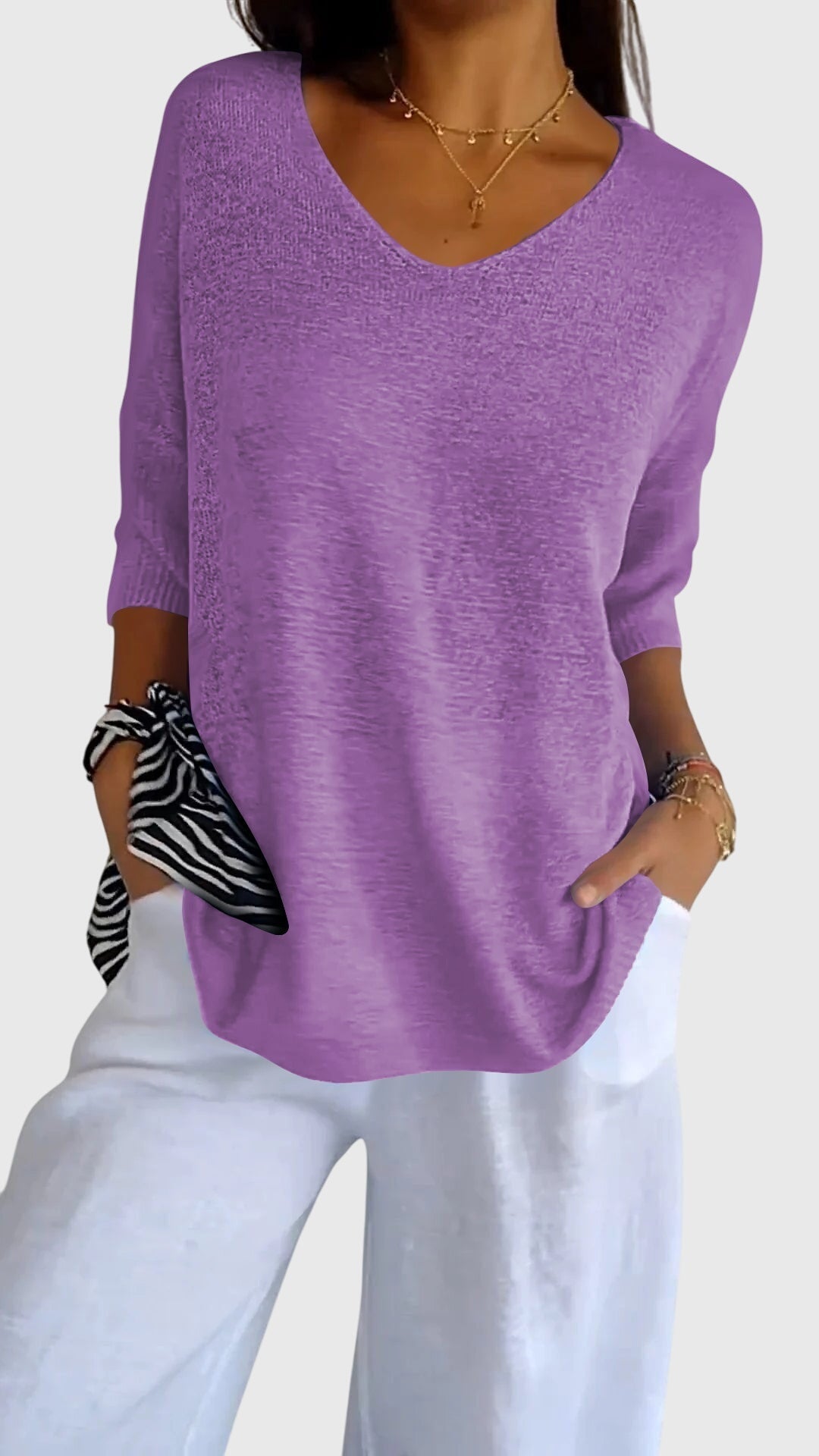 Cassandra™ | Top elegante di collo a V