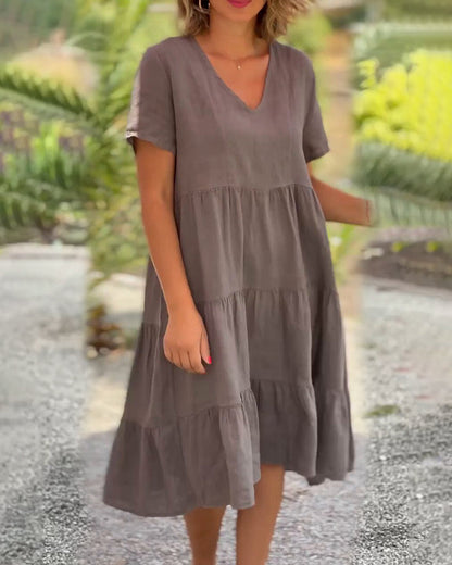 Samantha | Abito di Viento con Scollo a V e Tasche
