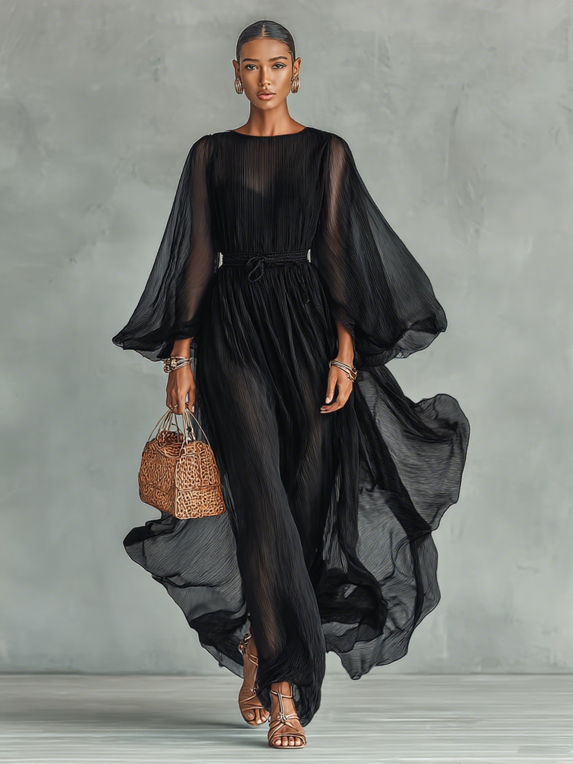 Abito maxi in chiffon Elegante Seraphina
