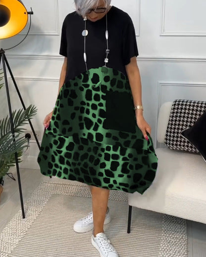 Olivia | Abito Casual Stampato con tasche