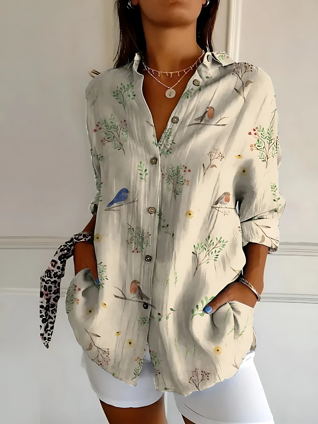 Yllona – Blusa Relaxed con bottoni