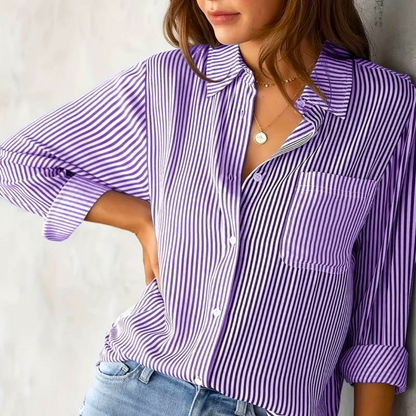 Blusa a Righe Casual per Donne