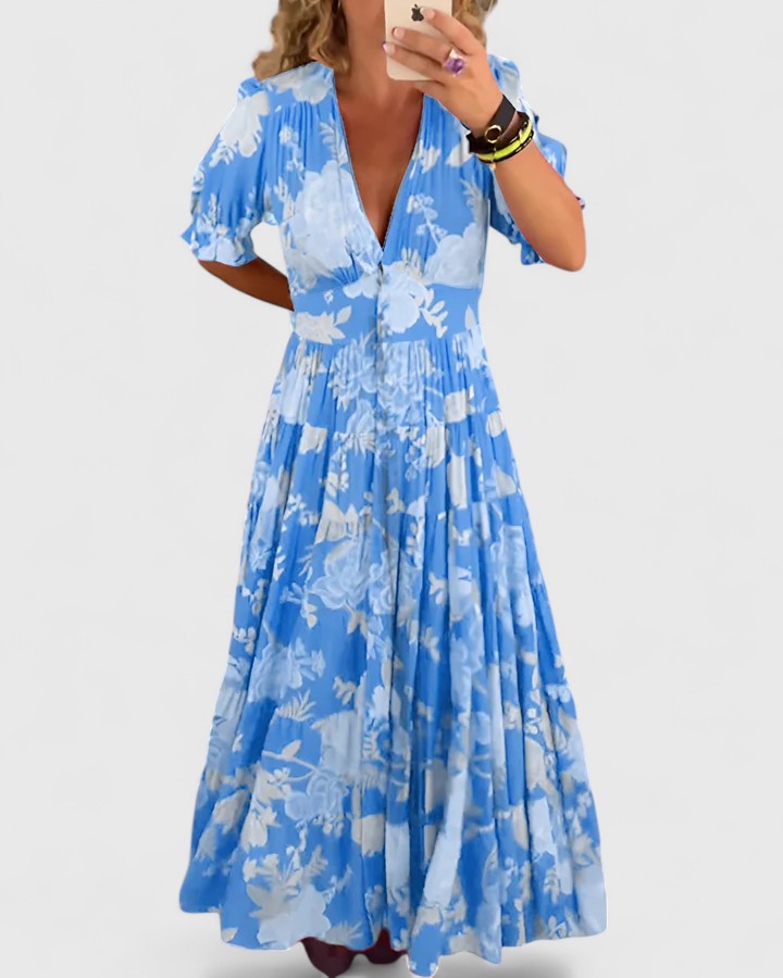 JULIANA – ABITO MAXI FLUIDO RADIANTE FIORI