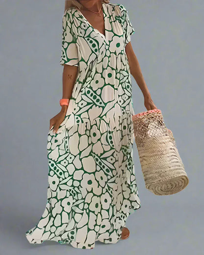 Hannelore | Abito Estivo con Corte Elegante e Motivo Gráfico