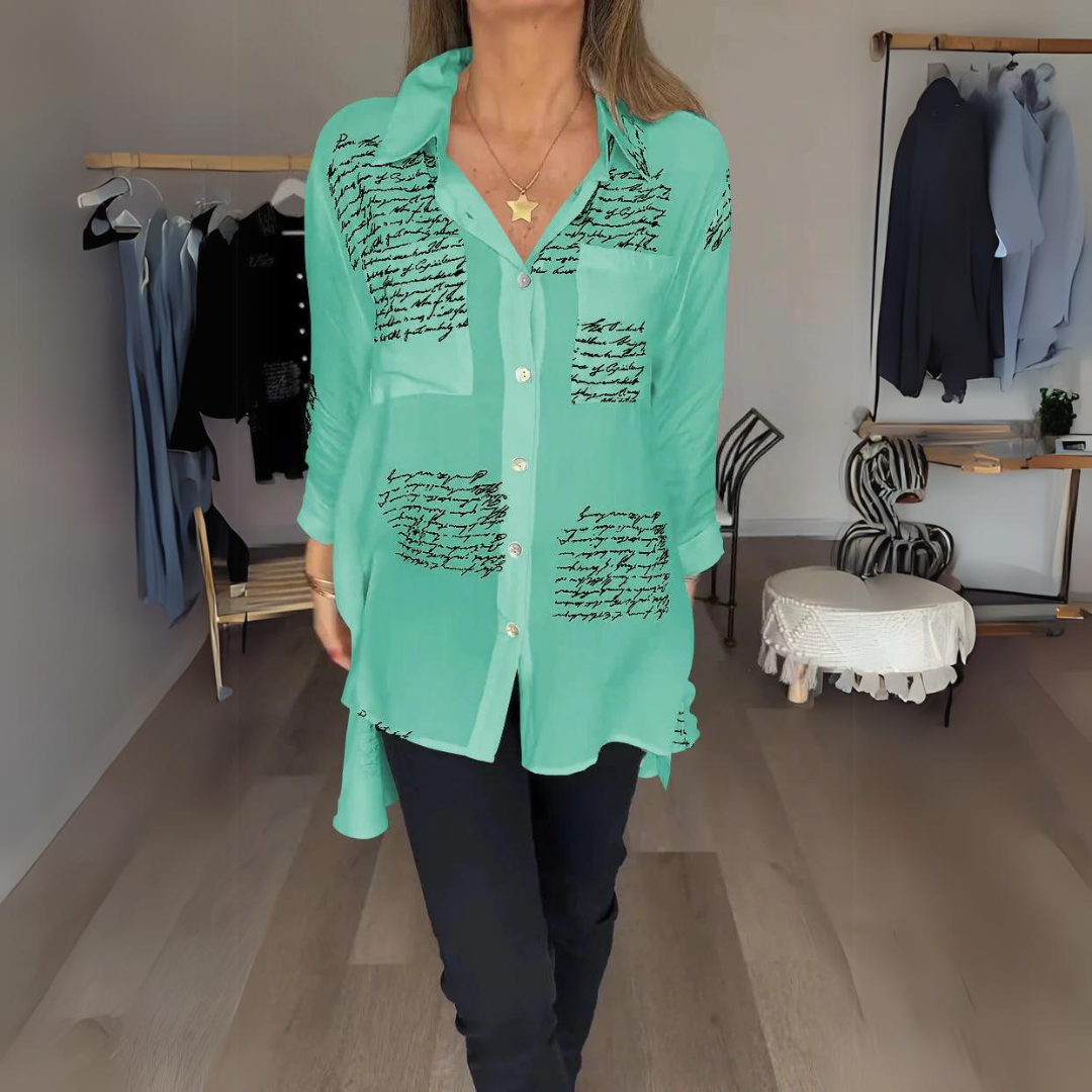 Skylar – Camicia di bottoni manuscrita