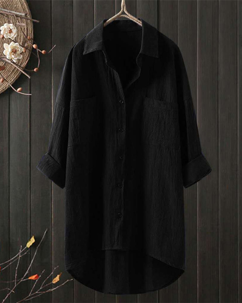 Olivia™ | Blusa Comoda e Larga di Tinta unita