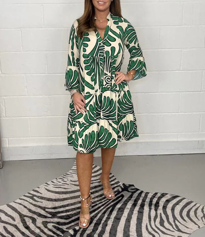Fenella - Abito midi Impreso con Scollo a V