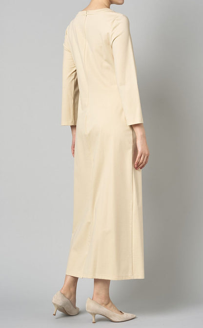 Abito in maglia con Pliegues Laterales