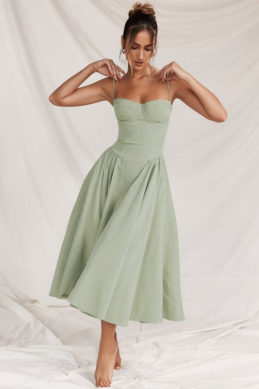 Elara | Abito con spalline con corsetto
