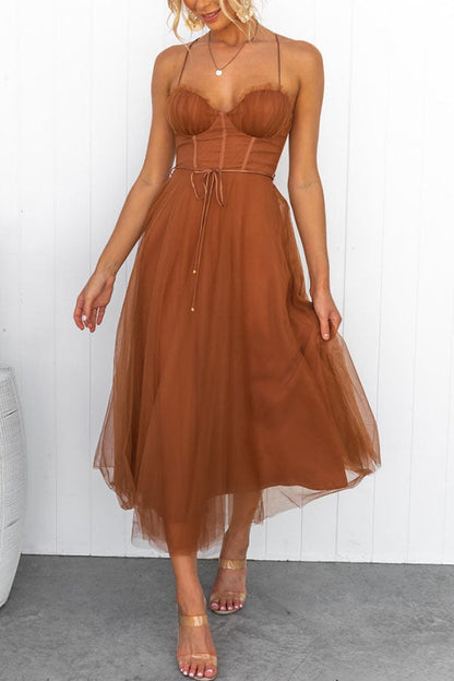 Abito lungo Elegante con Bustier - Abito da cerimonia Fluido