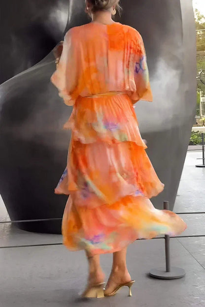 Cassia – Abito fluido in chiffon per donna