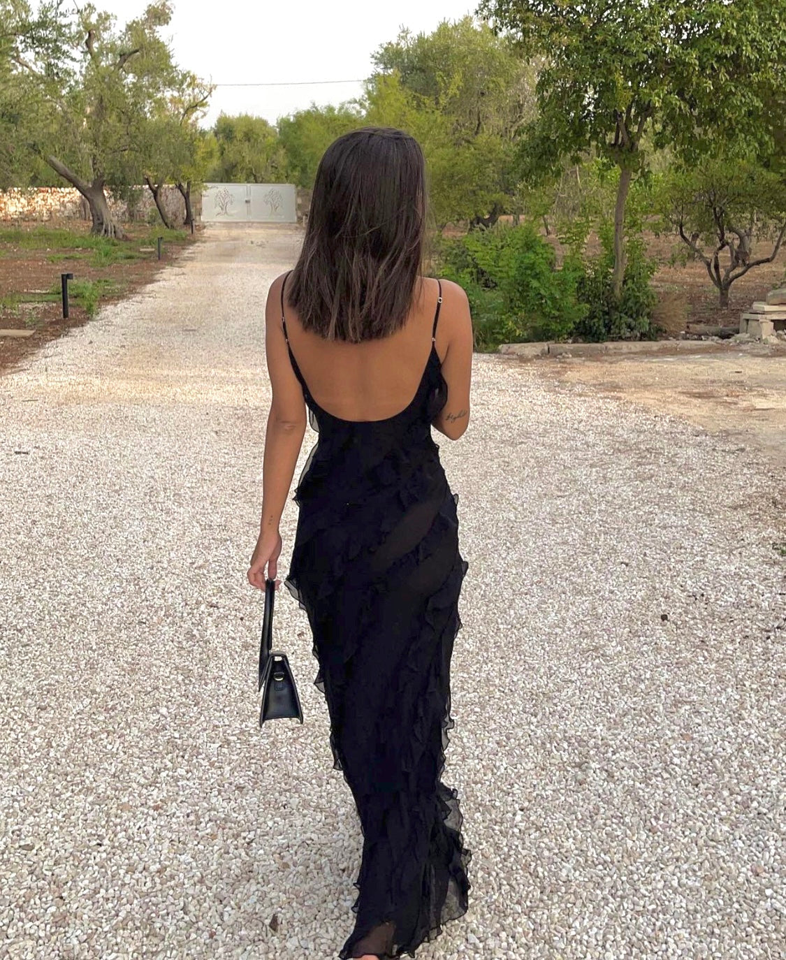 Zara - Abito maxi con volant