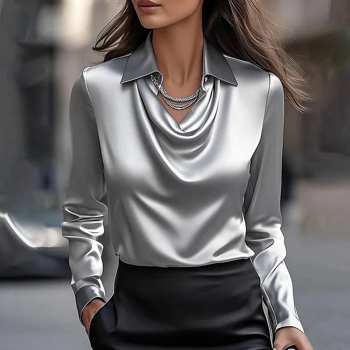 Malvina - Blusa di Satin Elegante