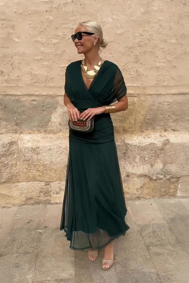 Louise | Abito maxi Elegante da festa con scollo a V