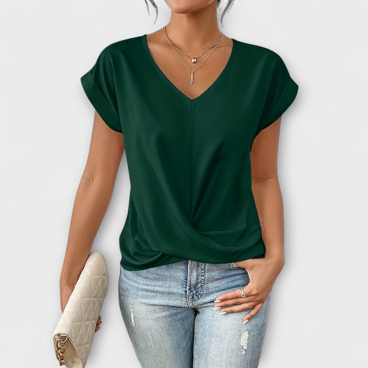Carlinda | Top elegante con scollo a V