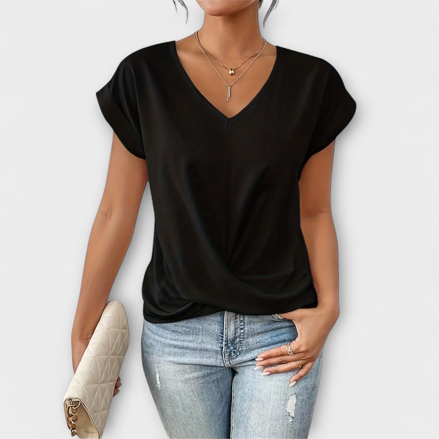 Carlinda | Top elegante con scollo a V
