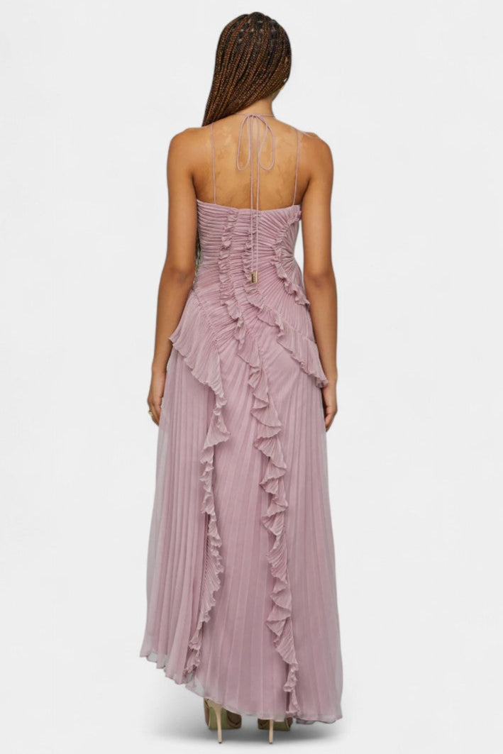 Bia Abito di Halter con Volant Plisados