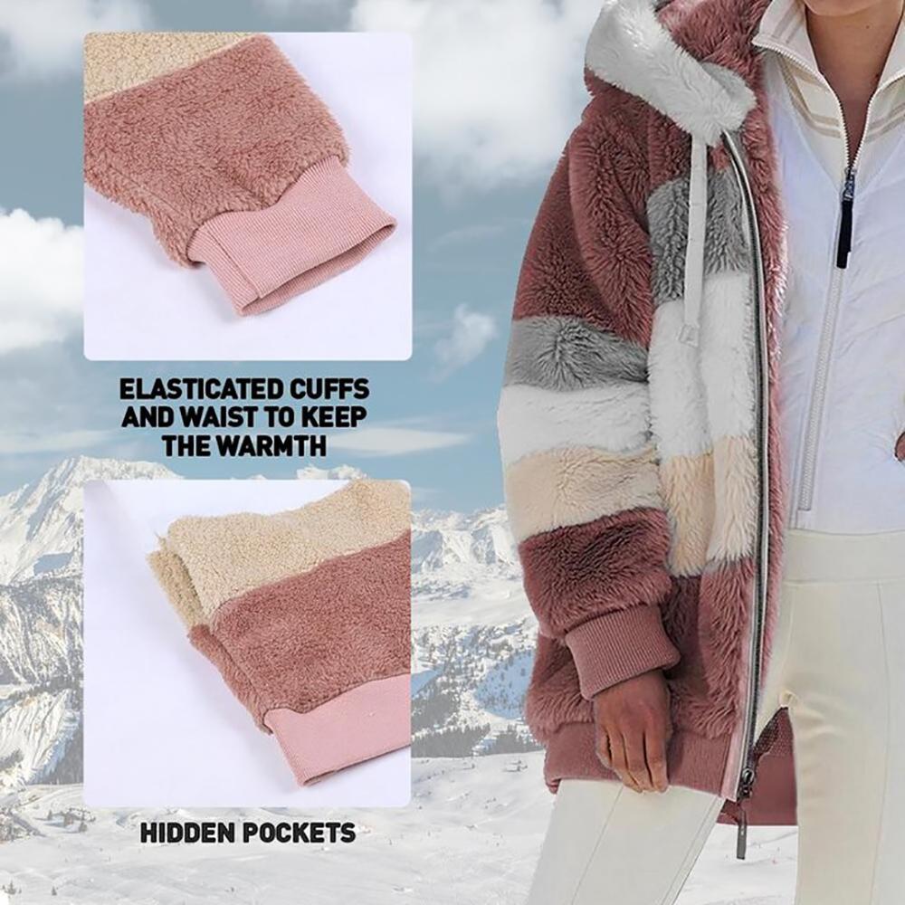 KAREN | Cappotto con cappuccio Oversize di Pelle Morbido e Calda