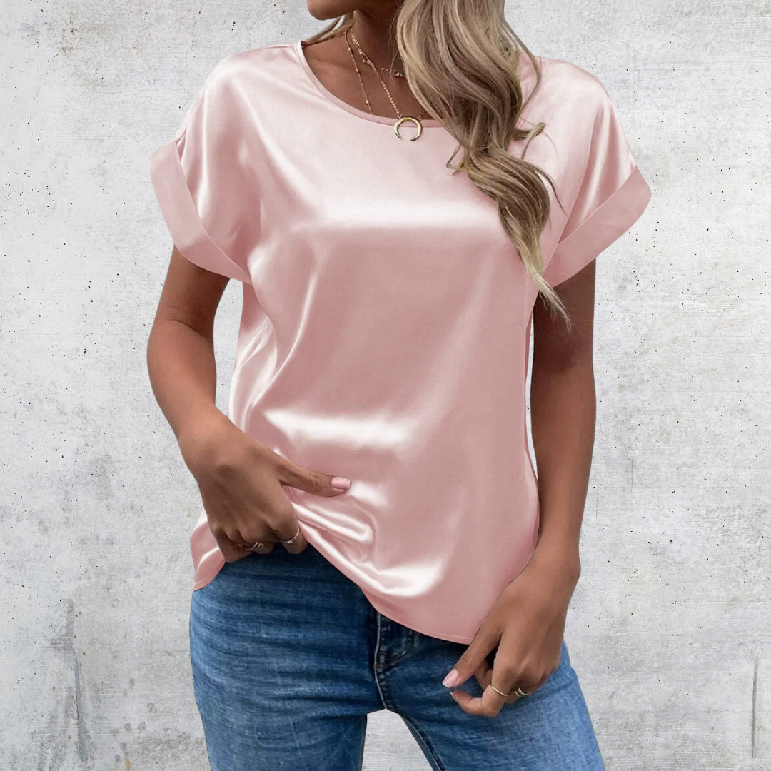 Mabel – Blusa con Maniche Arremangadas