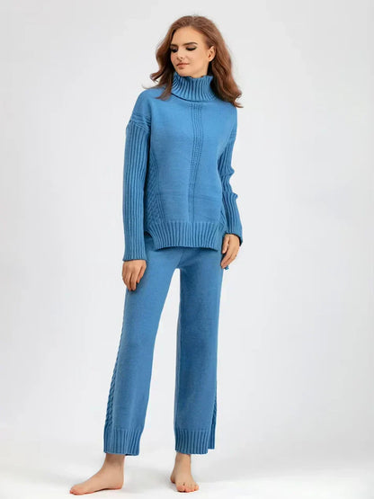 Scarlett - Set di Maglione di Collo alto Chic e Pantaloni Sueltos