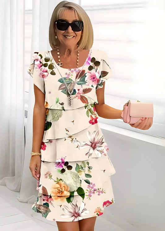 Lina™ - Abito Fluido con Stampato Floreale