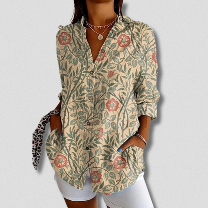 Fallon | Camicia di Bottoni a maniche lunghe con Stampa Floreale