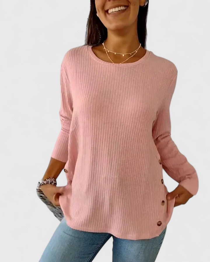 Megan™ | Top elegante di Collo rotondo