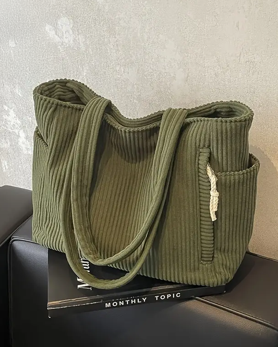 Tilda – Borsa a mano A coste con Dettaglio di Coulisse