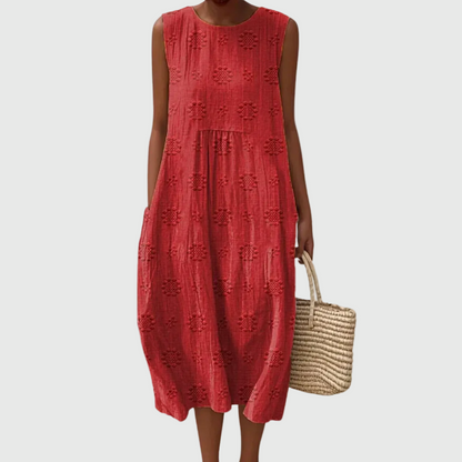 Teresa | Elegante Abito midi Senza maniche