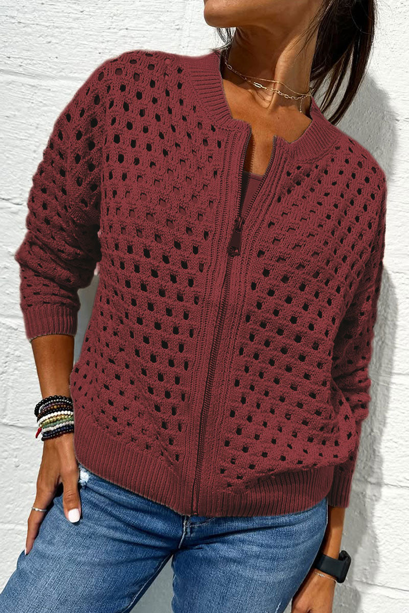 Giacca in maglia con zip