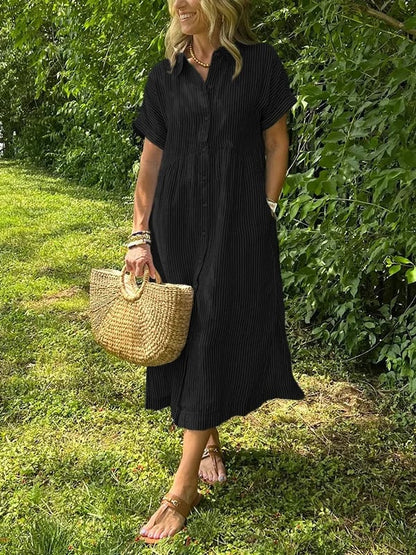 CLAIRE – ABITO CHEMISIER A RIGHE SENZA SFORZO
