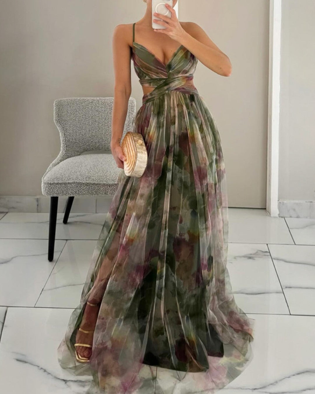 Giselle™ | Incantevole Abito maxi con Stampa floreale