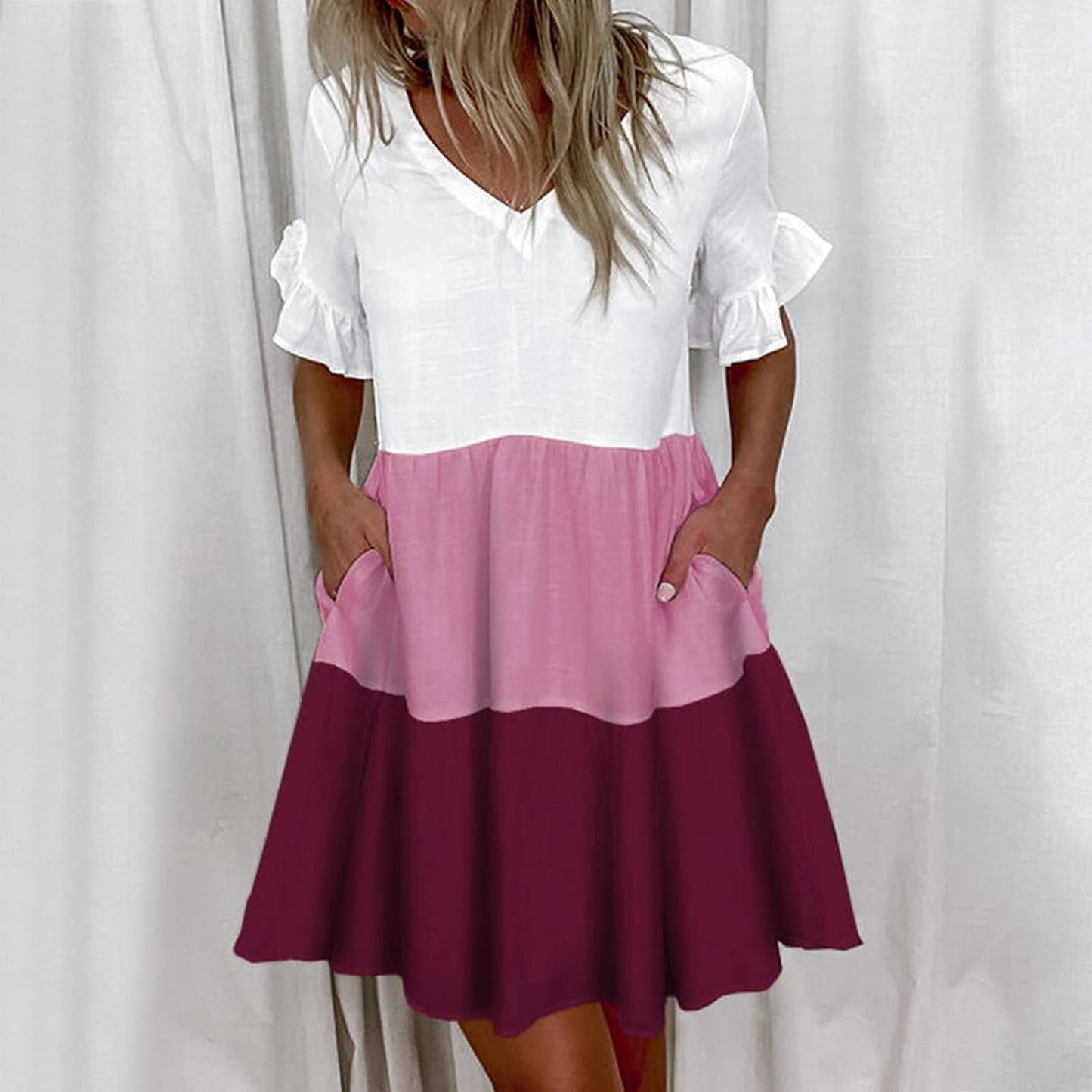 Aliah™ - Abito con Encanto di Colorblock